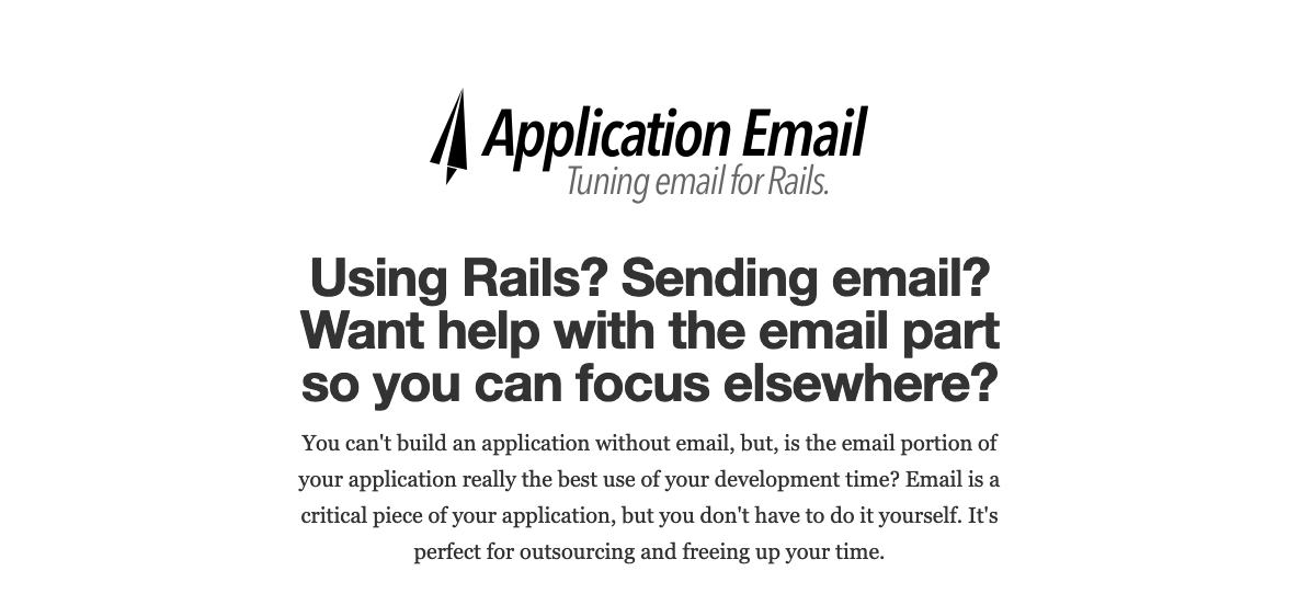 Top of the page for applicationemail.com