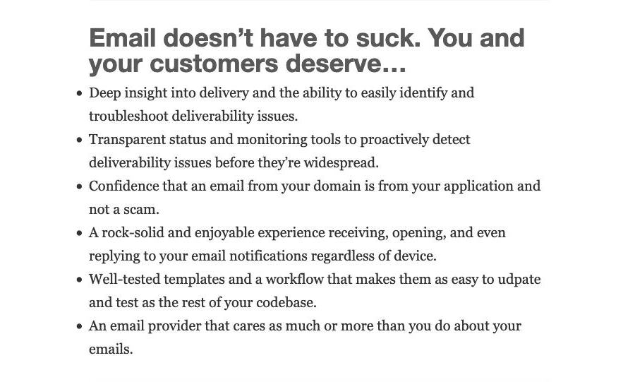 Garrett Dimon's applicationemail.com uses You and your customers deserve…