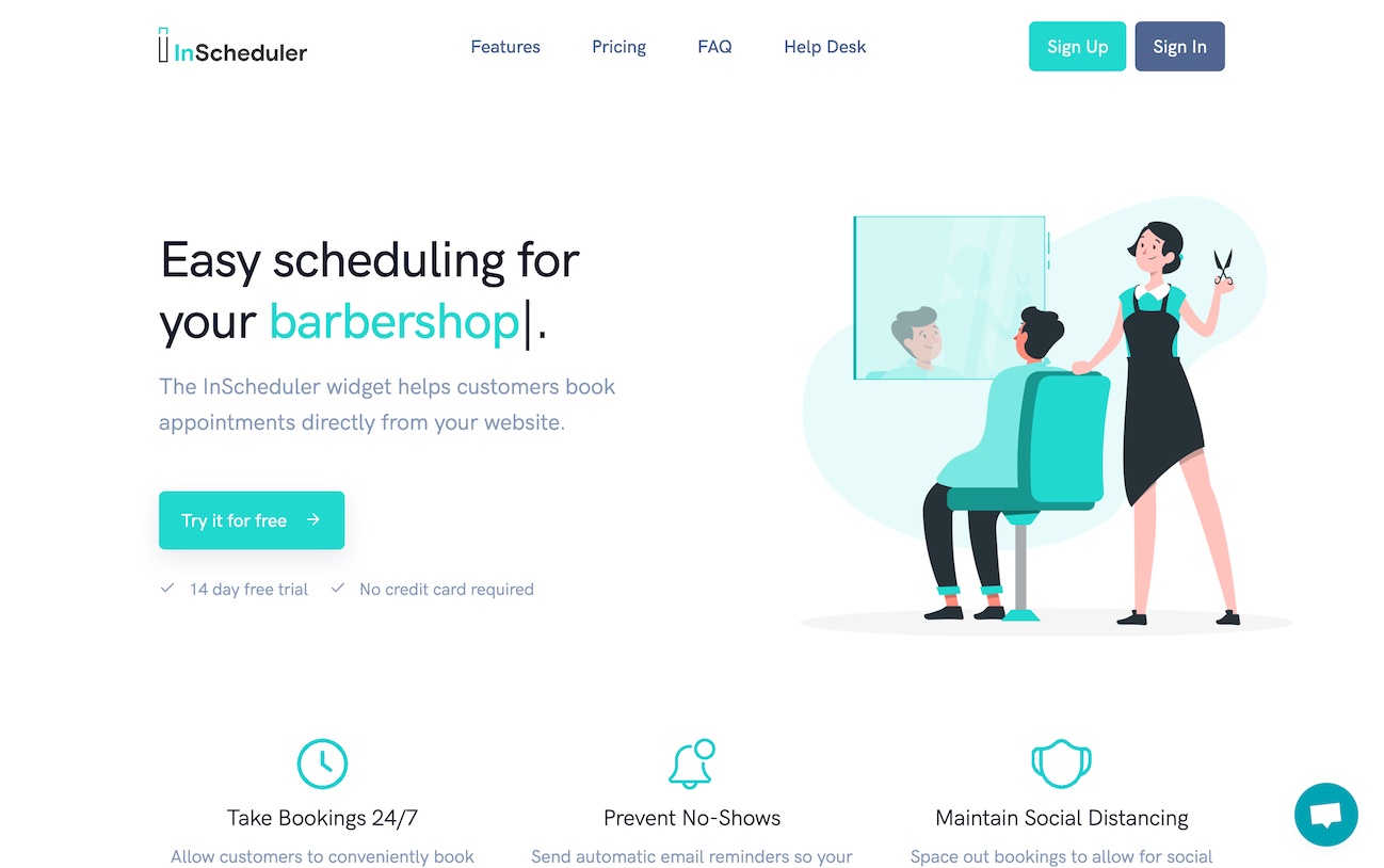 InScheduler's website is nice and friendly